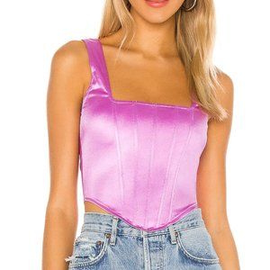 Catey Corset Top in Purple, XS